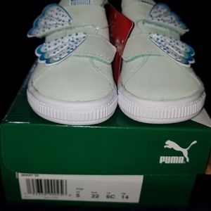 Puma size 5 toddler Suede butterfly shoes